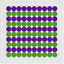1行ごとに色が変化